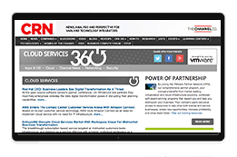 Monitor with CRN360 thought leadership web page